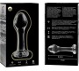 Nebula Series By Ibiza MODEL 2 ANAL PLUG BOROSILICATE GLASS CLEAR 11 CM -O- 3.5 CM