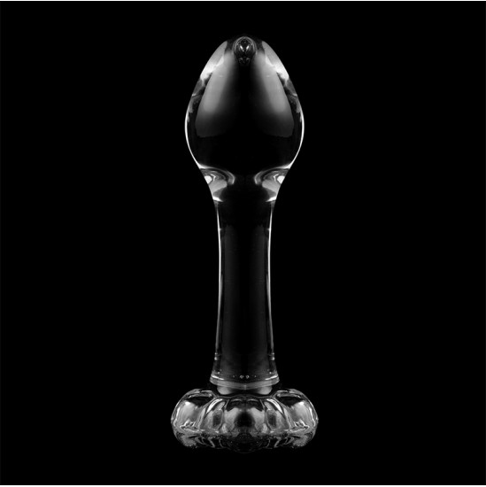Nebula Series By Ibiza MODEL 2 ANAL PLUG BOROSILICATE GLASS CLEAR 11 CM -O- 3.5 CM