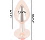 Kink Pleasure Plugs KINK - PINK GOLD ANAL PLUG WITH RED ROSE L