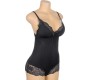 Subblime Bodies SUBBLIME - BLACK FLORAL LACE DETAIL TEDDY L/XL