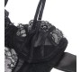 Subblime Bodies SUBBLIME - 955502 LACE BODYSUIT WITH BOWS AND GARTERS BLACK L/XL