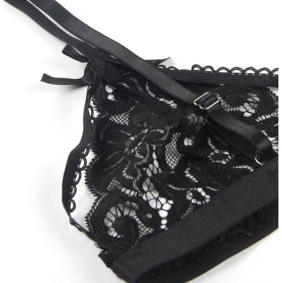 Subblime Sets SUBBLIME - SET THREE PIECES SET BRA+ GARTER BELT + THONG L/XL