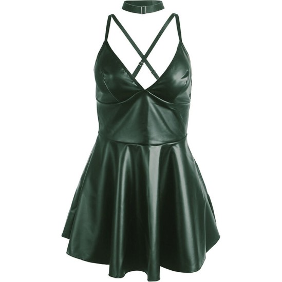 Subblime Dresses SUBBLIME - 955441 DRESS WITH GREEN LEATHER STRAPS L/XL