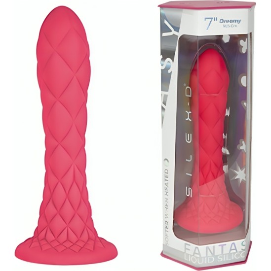 Silexd DREAMY DILDO FANTASY LIQUID SILICONE THERMOREACTIVE FUCHSIA 18.5 CM