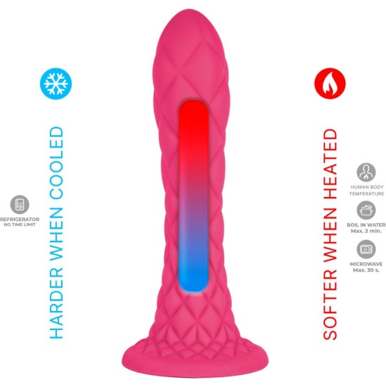 Silexd DREAMY DILDO FANTASY LIQUID SILICONE THERMOREACTIVE FUCHSIA 18.5 CM