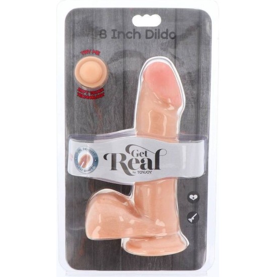 Get Real DUAL DENSITY DILDO 18 CM BALLS SKIN