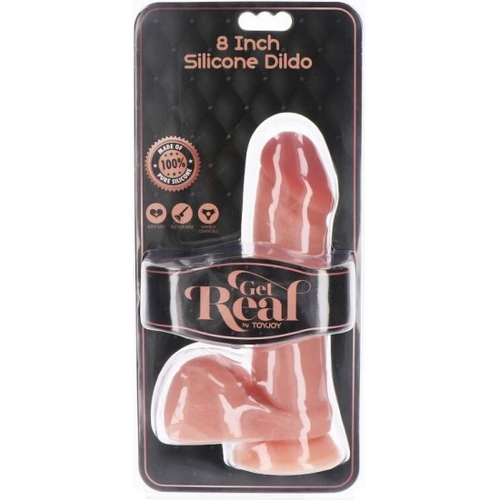 Get Real SILICONE DILDO 20,5 CM W BALLS SKIN