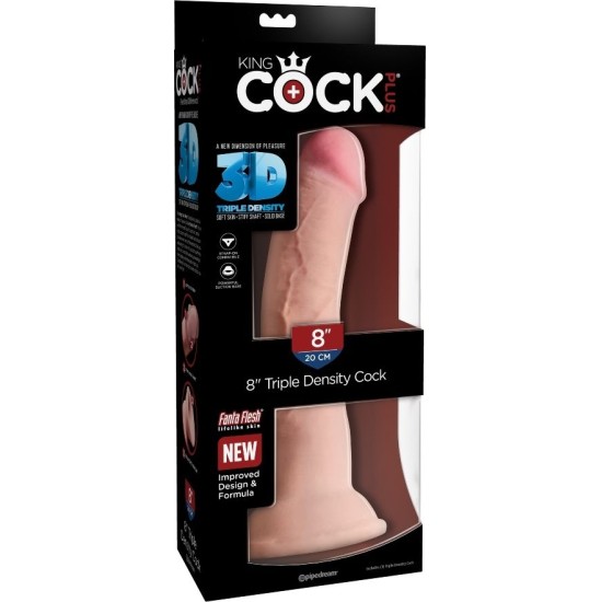 King Cock Plus KING COCK - TRIPLE DENSITY DILDO 21.6 CM