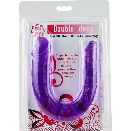Baile Anal BAILE - DOUBLE DILDO IN LILAC FLEXIBLE JELLY