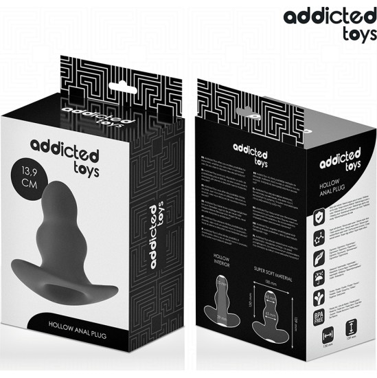 Addicted Toys HOLLOW ANAL PLUG SILICONE SIZE XL 13.9 CM