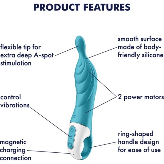 Satisfyer Vibrator SATISFYER - AMAZING 2 ASPOT VIBRATOR TURQUOISE