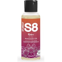 Stimul8 S8 RELAX EROTIC MASSAGE OIL GREEN TEA 50 ML
