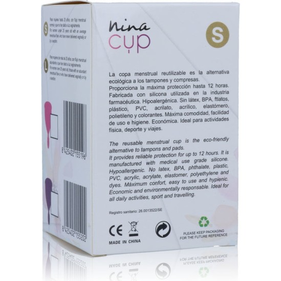 Nina Kik&iacute; MENSTRUAL CUP PINK - SIZE S