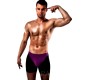Passion Men PASSION - BOXER 009 LILAC/BLACK EROTIC LINGERIE S/M