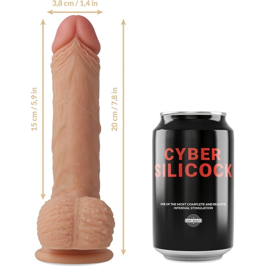 Cyber Silicock STRAP-ON FREEMAN LIQUID SILICONE WITH 3 RINGS FREE 20 CM -O- 3.8 CM