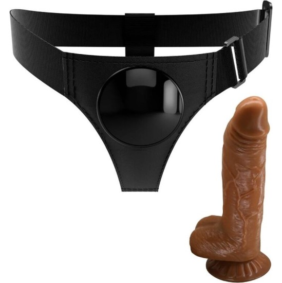 Pretty Love HARNESS BRIEFS UNIVERSAL HARNESS WITH DILDO MICHEAL 20 CM BLACK