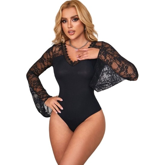 Subblime Bodies SUBBLIME - TEDDY FLORAL PATTERN LONG SLEEVE S/M