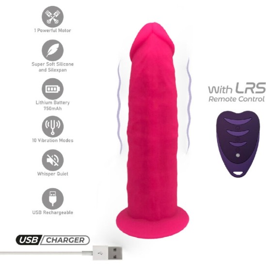 Silexd REALISTIC PENIS MODEL 2 PINK + REMOTE CONTROL LRS 17 CM