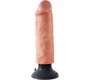 King Cock 15.24 CM VIBRATING COCK FLESH