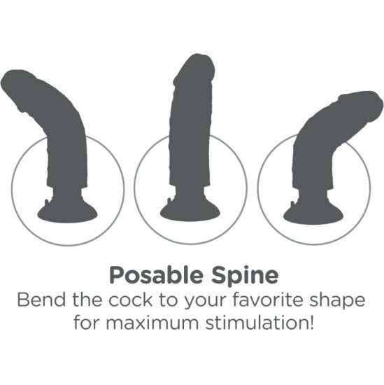 King Cock 15.24 CM VIBRATING COCK FLESH