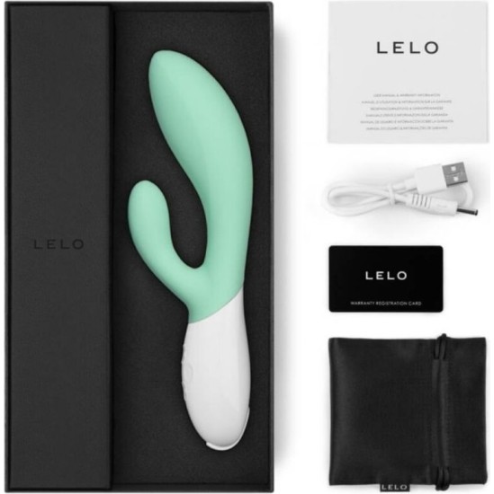 Lelo INA 3 GREEN RABBIT VIBRATOR LUXURY SEAWEED