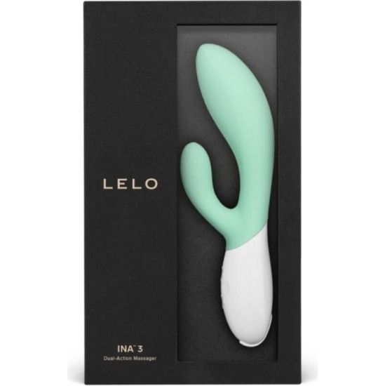 Lelo INA 3 GREEN RABBIT VIBRATOR LUXURY SEAWEED