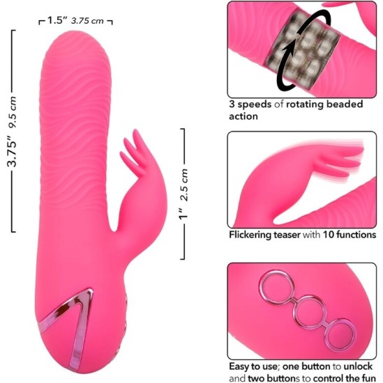 Calexotics SACRAMENTO SWEETIE VIBRATOR RABBIT PINK BY CALIFORNIA DREAMING