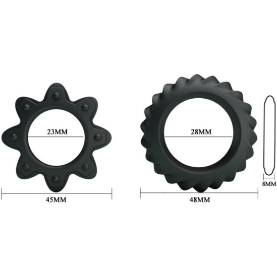 Baile For Him BAILE - KIT 2 RING FLOWERING SILICONE RINGS