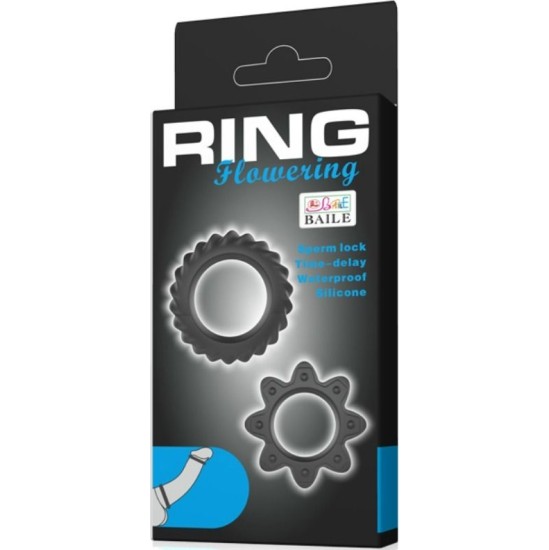 Baile For Him BAILE - KIT 2 RING FLOWERING SILICONE RINGS