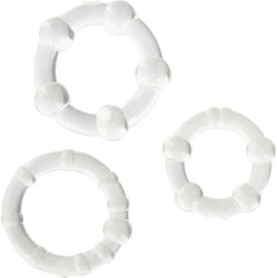 Seven Creations SET OF THREE TRANSPARENT PENIS RINGS
