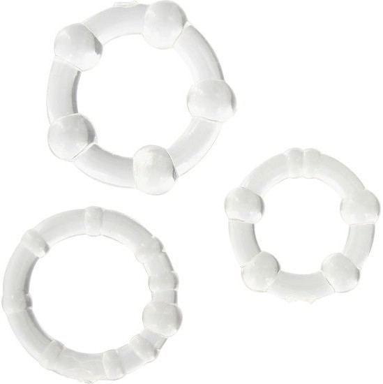 Seven Creations SET OF THREE TRANSPARENT PENIS RINGS