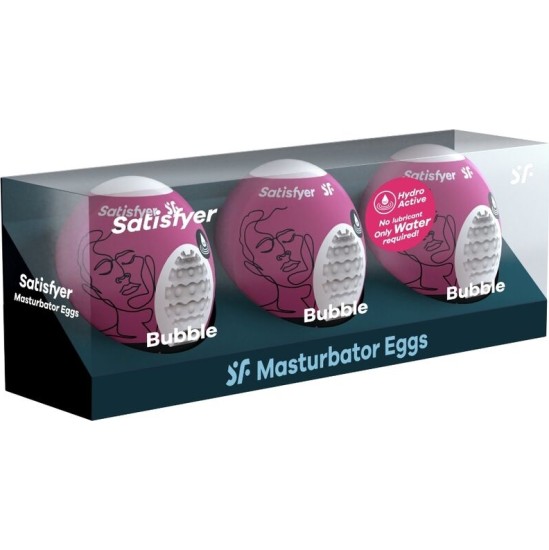Satisfyer Eggs SATISFYER - 3 MASTURBATOR EGGS BUBBLE