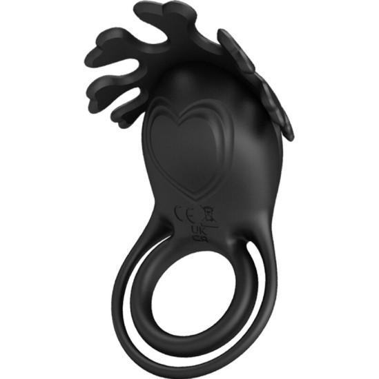 Pretty Love Male PRETTY LOVE - RUBEN VIBRATOR RING 7 VIBRATIONS BLACK SILICONE