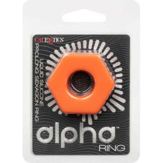 Calexotics ALPHA PROLONG SEXAGON RING ORANGE