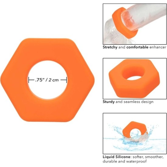 Calexotics ALPHA PROLONG SEXAGON RING ORANGE