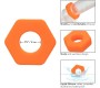 Calexotics ALPHA PROLONG SEXAGON RING ORANGE