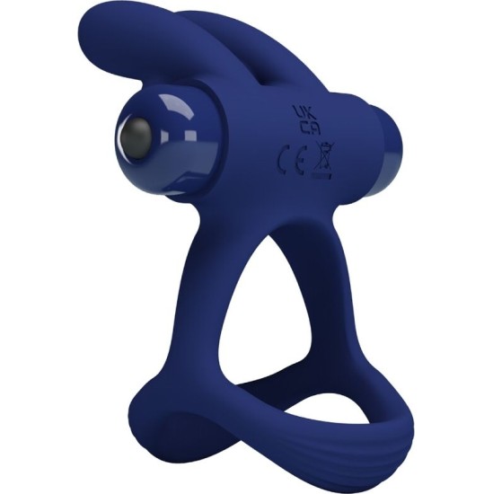 Pretty Love Male PRETTY LOVE - FRANCISCO DOUBLE VIBRATING RING RABBIT BLUE