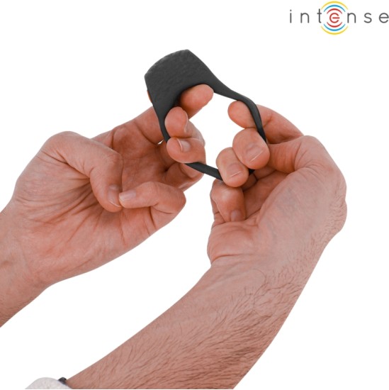 Intense Couples Toys INTENSE - CLOVER VIBRATOR PENIS RING 10 VIBRATIONS BLACK