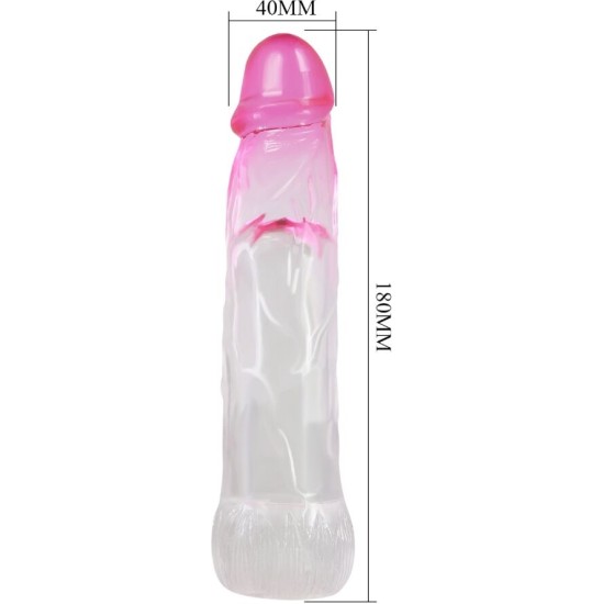 Pretty Love NERON REALISTIC 6 CM ENLARGEMENT SHEATH FOR PENIS PINK