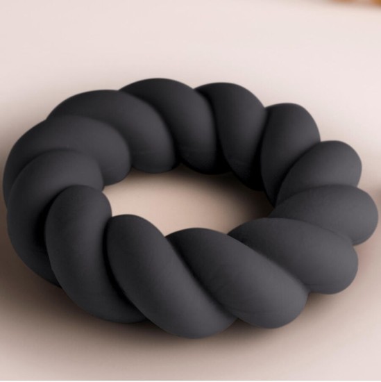 Rocks-Off TWIST BLACK SILICONE MASTURBATOR RING