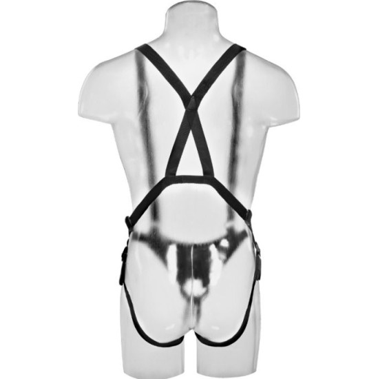 King Cock 30.5 CM HOLLOW STRAP-ON SUSPENDER SYSTEM - FLESH