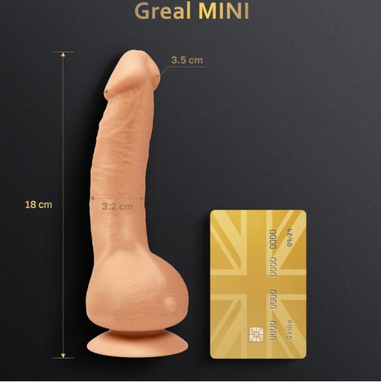 G-Vibe GREAL MINI VIBRATOR DILDO NATURAL SILICONE