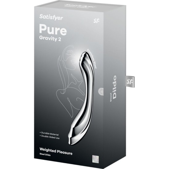 Satisfyer Dildo SATISFYER - PURE GRAVITY 2 STAINLESS STEEL DOUBLE-ENDED DILDO