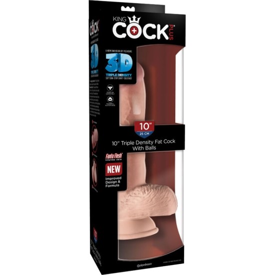 King Cock REALISTIC PENIS WITH BALLS 19.4 CM LIGHT