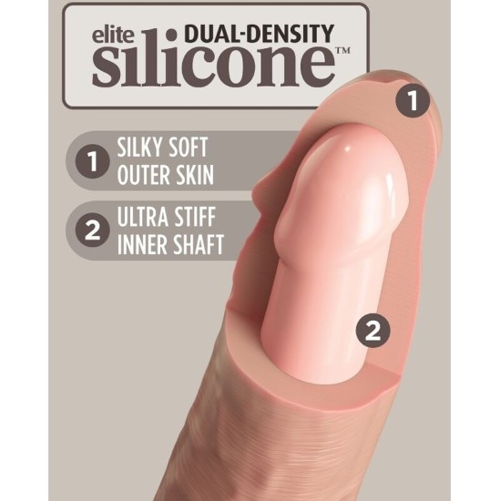 King Cock ELITE REALISTIC SILICONE DILDO 25.4 CM