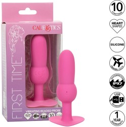 Calexotics FIRST TIME ANAL PLUG BEADED PROBE 10 VIBRATIONS PINK