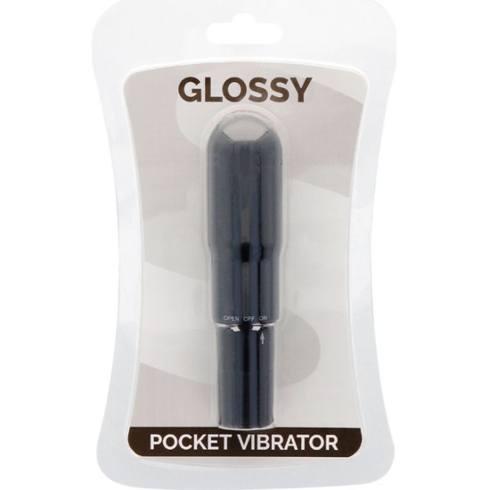 Glossy POCKET VIBRATOR BLACK