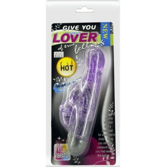 Baile Vibrators BAILE - GIVE YOU A KIND OF LOVER VIBRATOR WITH LILAC RABBIT 10 MODES