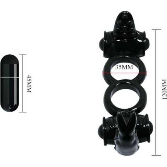 Baile For Him BAILE - SWEET RING DOUBLE RING WITH DOUBLE RABBIT