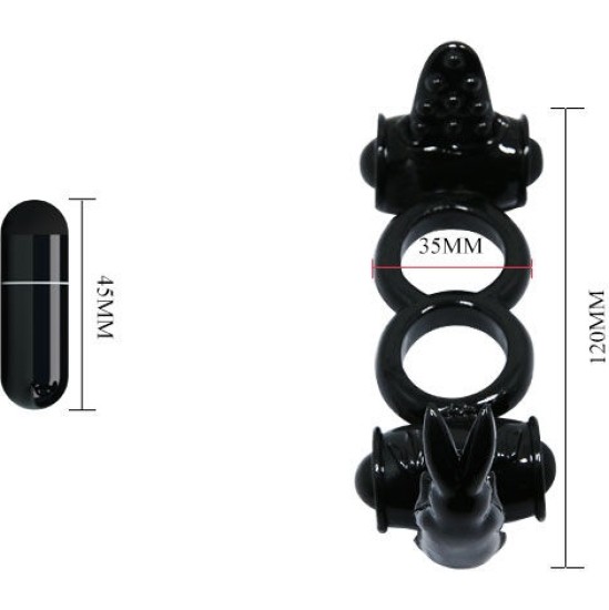 Baile For Him BAILE - SWEET RING DOUBLE RING WITH DOUBLE RABBIT